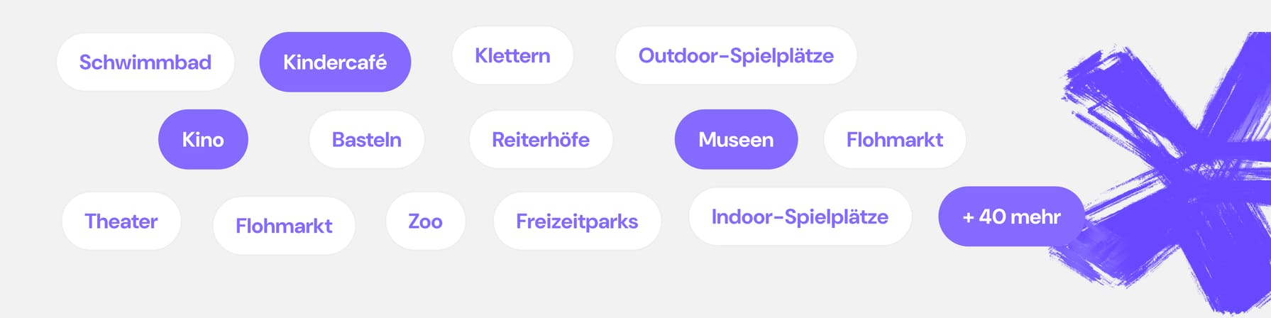 Deutsche Famville App Kategorien für Familienveranstaltungen